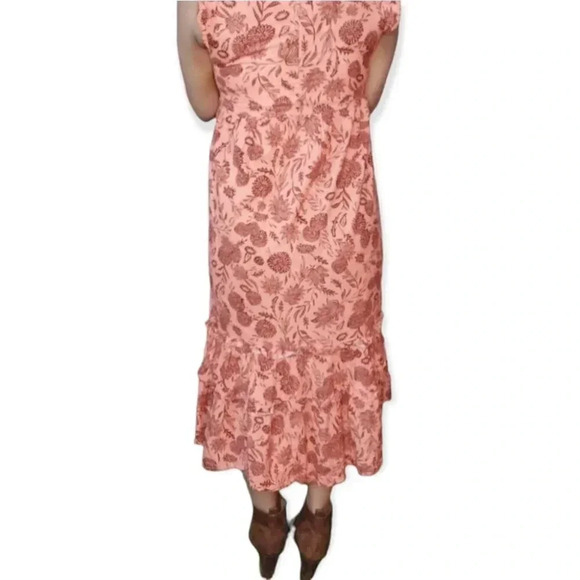 Universal Thread Peach & Coral XS Tiered Dress - Picture 4 of 10